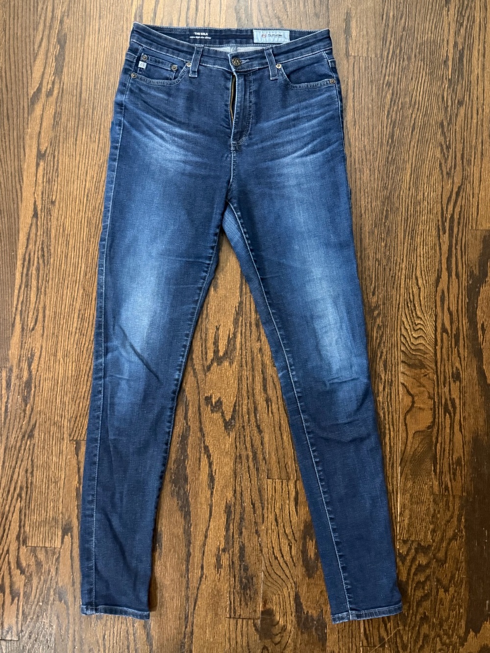 The Mila Women’s Dark Blue Super High Rise Skinny Jeans